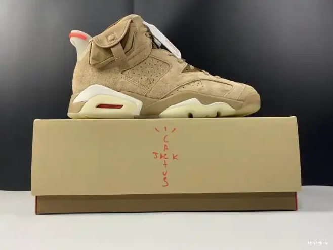 Rep TBK Retro Air 6 DH0690-200 Khaki British Travis Scott Jordan 0518